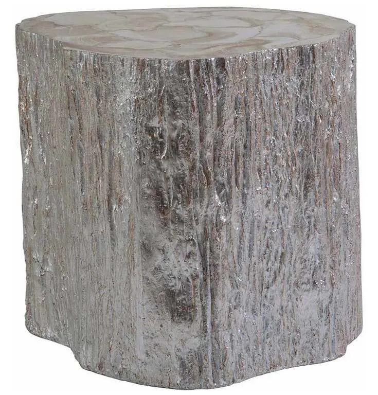 Artistica Home 2037-952 Signature Designs Trunk Segment Side Table Silver Leaf Artistica Home 2037-952 Signature Designs Trunk Segment Side Table Silver Leaf