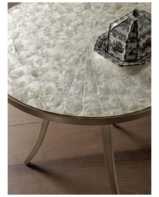 Artistica Home 2155-950 Signature Designs Capiz Round End Table Artistica Home 2155-950 Signature Designs Capiz Round End Table