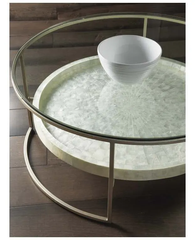 Artistica Home 2156-943C Signature Designs Cumulus Capiz Round Cocktail Table Artistica Home 2156-943C Signature Designs Cumulus Capiz Round Cocktail Table