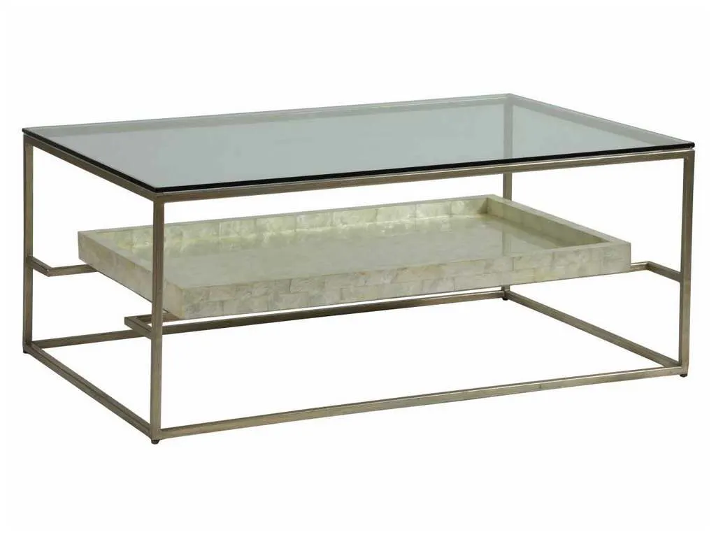 Artistica Home 2156-945C Signature Designs Cumulus Capiz Rectangular Cocktail Table