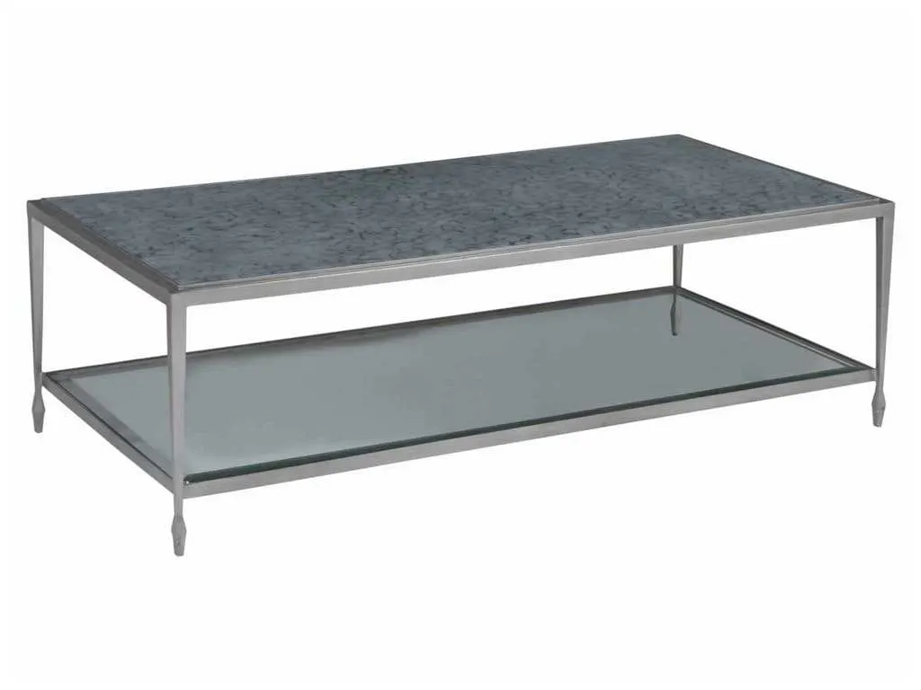 Artistica Home 2213-945C Signature Designs Sashay Silver Rectangular Cocktail Table