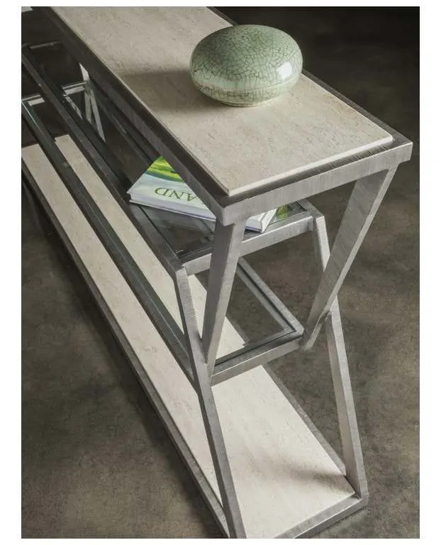 Artistica Home 2273-966 Signature Designs Adamo Silver Gray Console Artistica Home 2273-966 Signature Designs Adamo Silver Gray Console
