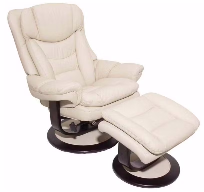 BarcaLounger 15-8039-3607-82 Roscoe Pedestal Chair and Ottoman Frampton Ivory BarcaLounger 15-8039-3607-82 Roscoe Pedestal Chair and Ottoman Frampton Ivory