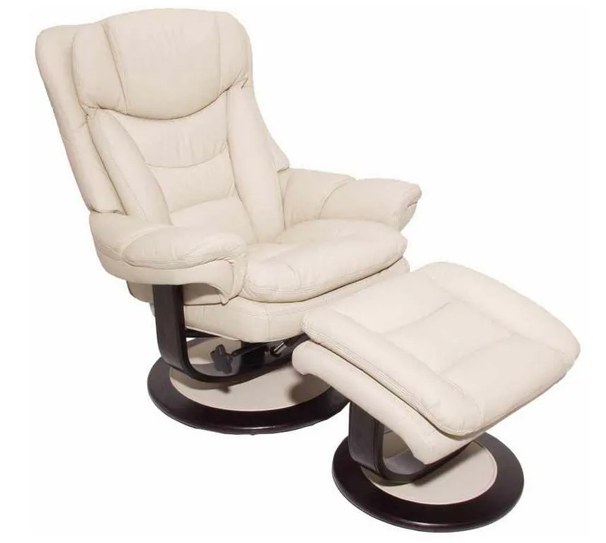 BarcaLounger 15-8039-3607-82 Roscoe Pedestal Chair and Ottoman Frampton Ivory BarcaLounger 15-8039-3607-82 Roscoe Pedestal Chair and Ottoman Frampton Ivory