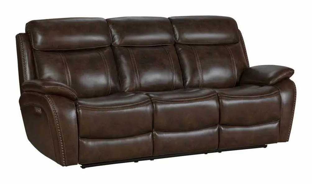 BarcaLounger 39PH-3703-3713-86 Sandover Power Recline Sofa Tri Tone Chocolate BarcaLounger 39PH-3703-3713-86 Sandover Power Recline Sofa Tri Tone Chocolate