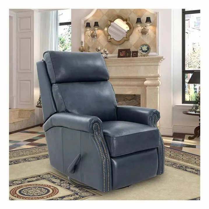 BarcaLounger 8-4001-5708-45 Crews Swivel Glider Recliner Barone Navy Blue BarcaLounger 8-4001-5708-45 Crews Swivel Glider Recliner Barone Navy Blue