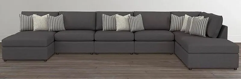 Bassett 2676-USECT8 Beckham U Shaped Sectional