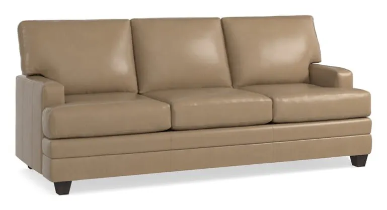 Bassett 3849-7QL Carolina Leather Track Arm Queen Sleeper Bassett 3849-7QL Carolina Leather Track Arm Queen Sleeper