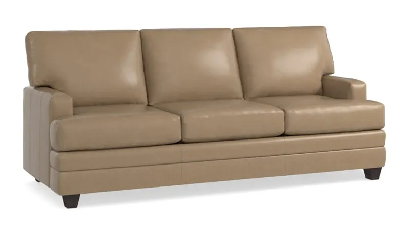 Bassett 3849-7QL Carolina Leather Track Arm Queen Sleeper Bassett 3849-7QL Carolina Leather Track Arm Queen Sleeper