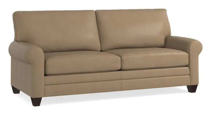 Bassett 3851-62L Carolina Leather Sock Arm Sofa Bassett 3851-62L Carolina Leather Sock Arm Sofa