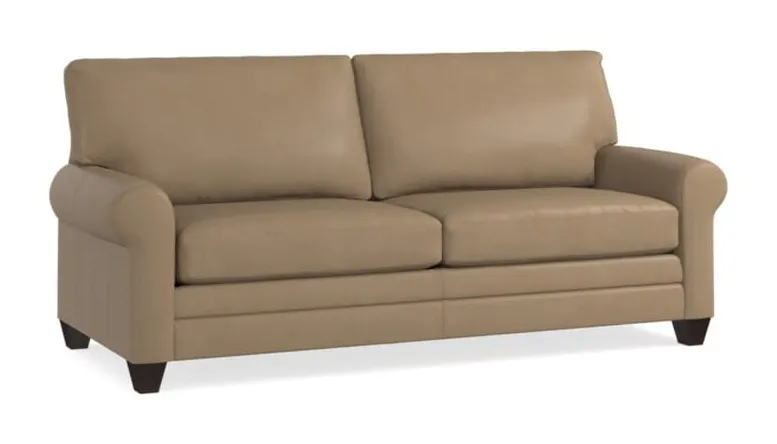 Bassett 3851-62L Carolina Leather Sock Arm Sofa Bassett 3851-62L Carolina Leather Sock Arm Sofa