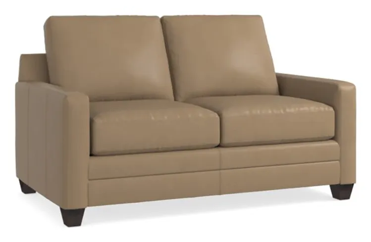 Bassett 3885-42L Carolina Leather Thin Track Arm Loveseat Bassett 3885-42L Carolina Leather Thin Track Arm Loveseat