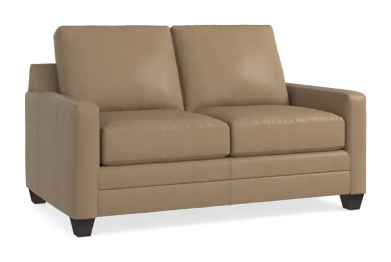 Bassett 3885-42L Carolina Leather Thin Track Arm Loveseat Bassett 3885-42L Carolina Leather Thin Track Arm Loveseat