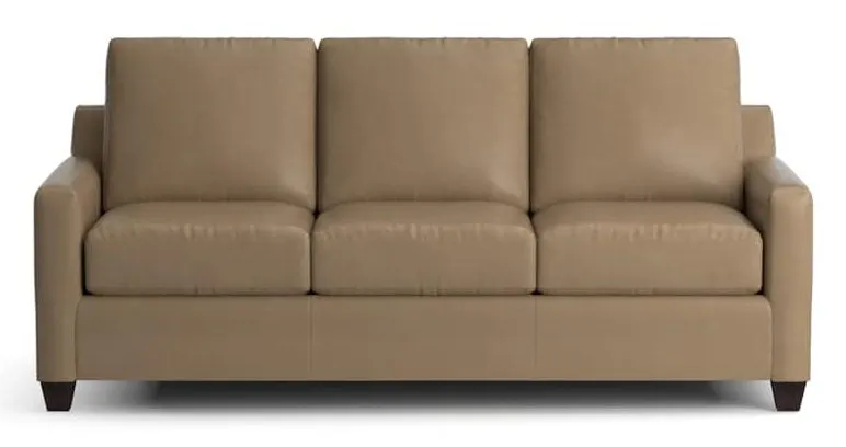 Bassett 3885-72L Carolina Leather Thin Track Arm Sofa