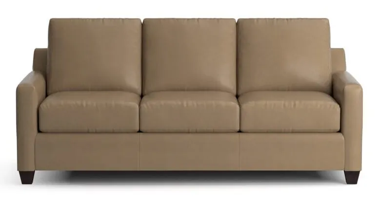 Bassett 3885-7QL Carolina Leather Thin Track Arm Queen Sleeper