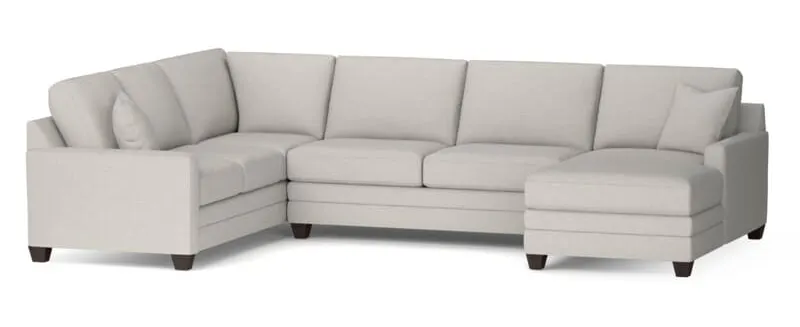 Bassett 3885-USECT Carolina Thin Track Arm U Shaped Sectional Bassett 3885-USECT Carolina Thin Track Arm U Shaped Sectional