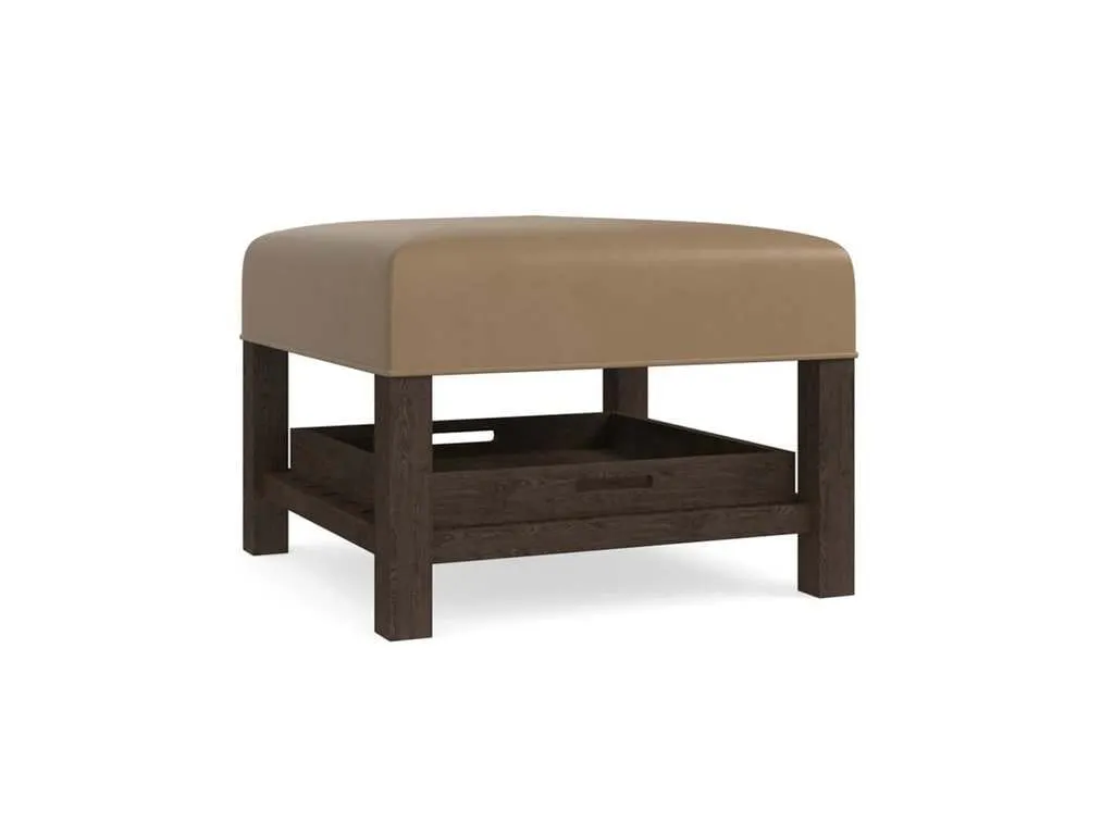 Bassett 1508-2525L  Lori Small Leather Ottoman