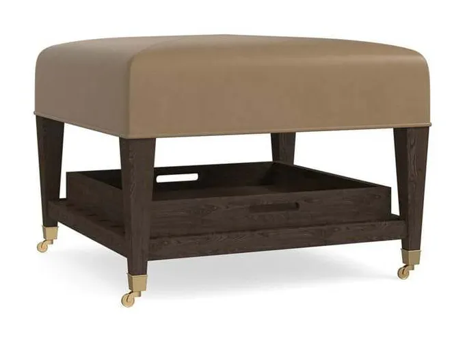 Bassett 1510-2525L Kara Small Leather Ottoman Bassett 1510-2525L Kara Small Leather Ottoman