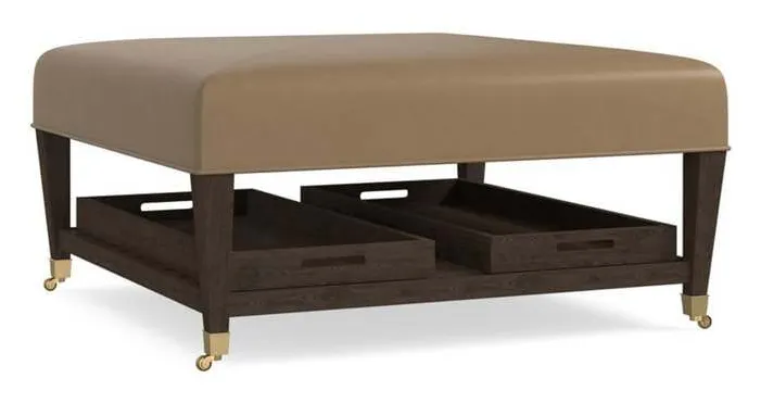 Bassett 1510-3939L Kara Medium Leather Ottoman Bassett 1510-3939L Kara Medium Leather Ottoman