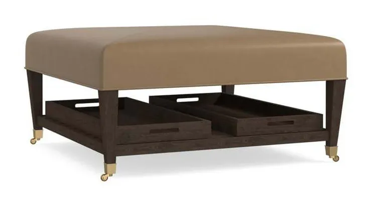 Bassett 1510-3939L Kara Medium Leather Ottoman Bassett 1510-3939L Kara Medium Leather Ottoman