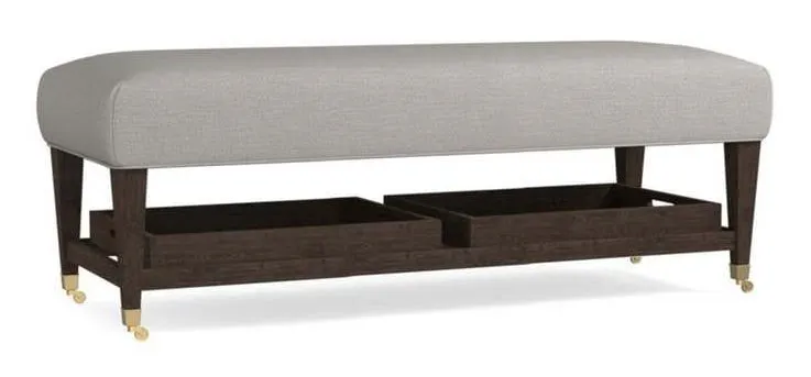 Bassett 1510-6020  Kenly Bench With Trays