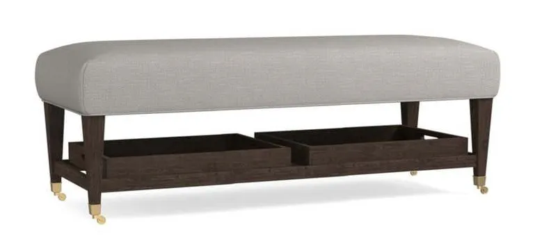 Bassett 1510-6020 Kenly Bench With Trays Bassett 1510-6020 Kenly Bench With Trays