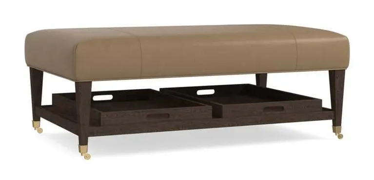 Bassett 1510-5030L Kara Large Leather Ottoman Bassett 1510-5030L Kara Large Leather Ottoman