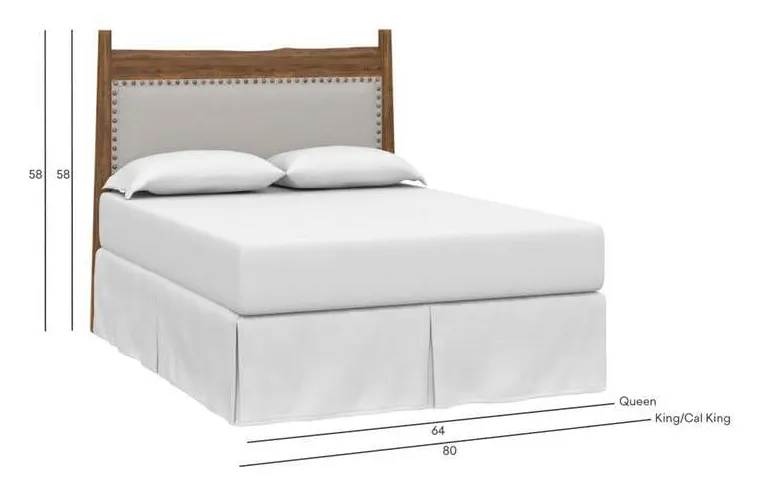 Bassett 2015-H163F Heritage Maple Live Edge Upholstered Panel Headboard King Bassett 2015-H163F Heritage Maple Live Edge Upholstered Panel Headboard King