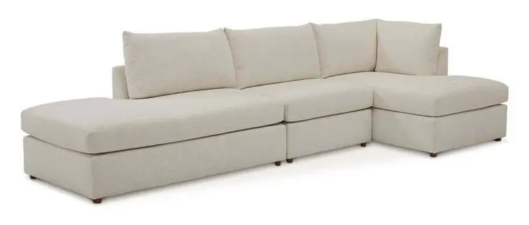 Bassett 2676-CBSECT Beckham Chaise Sectional With Bumper Bassett 2676-CBSECT Beckham Chaise Sectional With Bumper