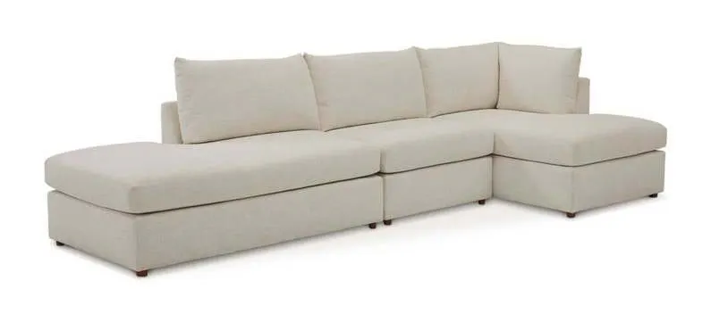 Bassett 2676-CBSECT Beckham Chaise Sectional With Bumper Bassett 2676-CBSECT Beckham Chaise Sectional With Bumper