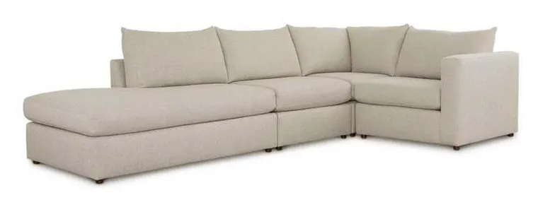 Bassett 2676-LSECTBW  Beckham L Shaped Bumper Sectional