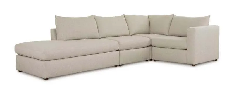 Bassett 2676-LSECTBW Beckham L Shaped Bumper Sectional Bassett 2676-LSECTBW Beckham L Shaped Bumper Sectional