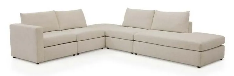 Bassett 2676-RBSECTW  Beckham Right Bumper Sectional
