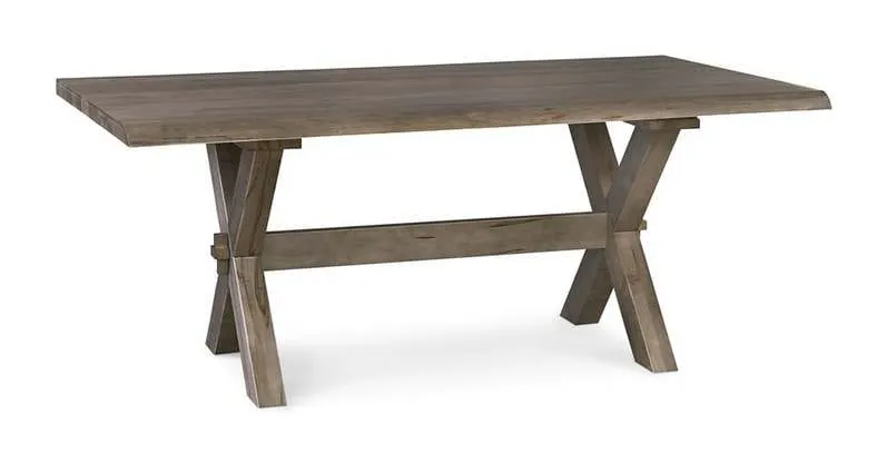 Bassett 4021-7242XLE Crossbuck Maple Live Edge Dining Table Bassett 4021-7242XLE Crossbuck Maple Live Edge Dining Table
