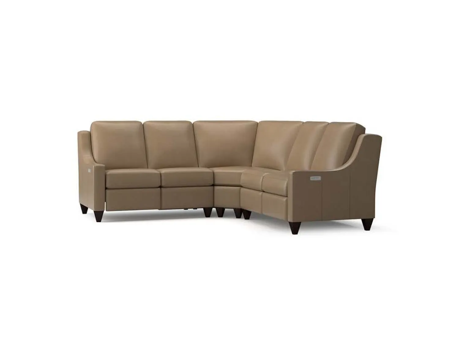 Bassett M000-CUSTOM Benchmade Motion Reclining Leather L Sectional
