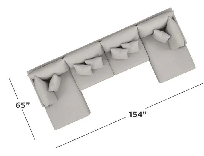 Bassett 2676-CDSECT Beckham Double Chaise Sectional Bassett 2676-CDSECT Beckham Double Chaise Sectional