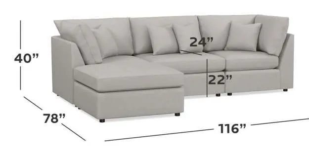 Bassett 2676-CSECT Beckham Small Chaise Sectional Bassett 2676-CSECT Beckham Small Chaise Sectional