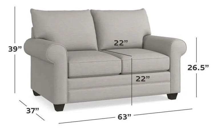Bassett 2712-42 Alexander Roll Arm Loveseat Bassett 2712-42 Alexander Roll Arm Loveseat
