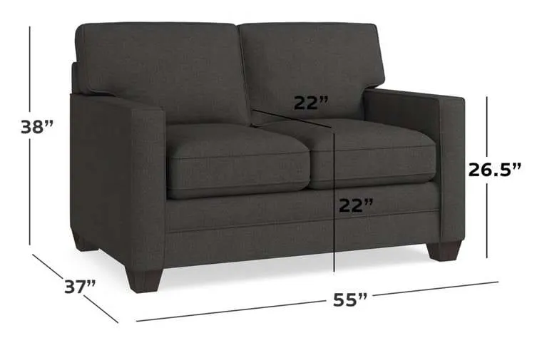 Bassett 2713-42 Track Arm Loveseat Bassett 2713-42 Track Arm Loveseat