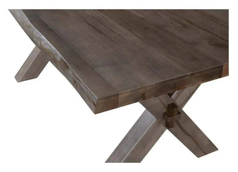 Bassett 4021-7242XLE Crossbuck Maple Live Edge Dining Table Bassett 4021-7242XLE Crossbuck Maple Live Edge Dining Table