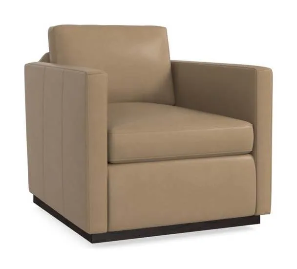 Bassett 1215-05L Myles Leather Swivel Chair Bassett 1215-05L Myles Leather Swivel Chair