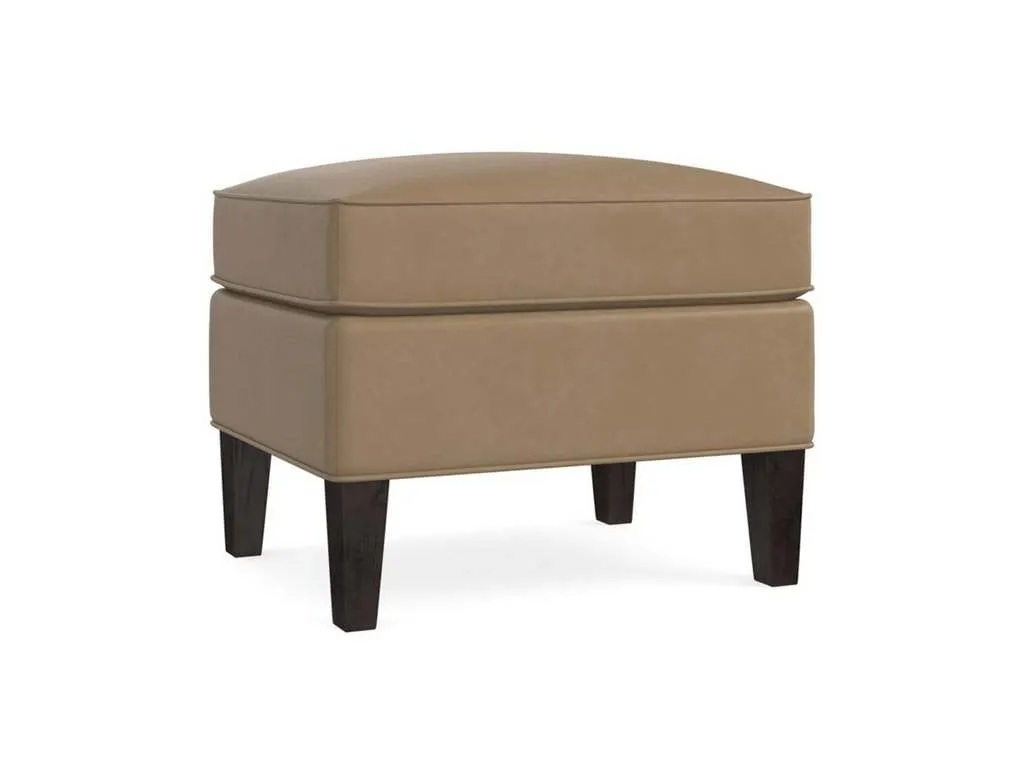 Bassett 1951-01L  Kent Leather Ottoman