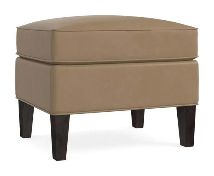 Bassett 1951-01L Kent Leather Ottoman Bassett 1951-01L Kent Leather Ottoman