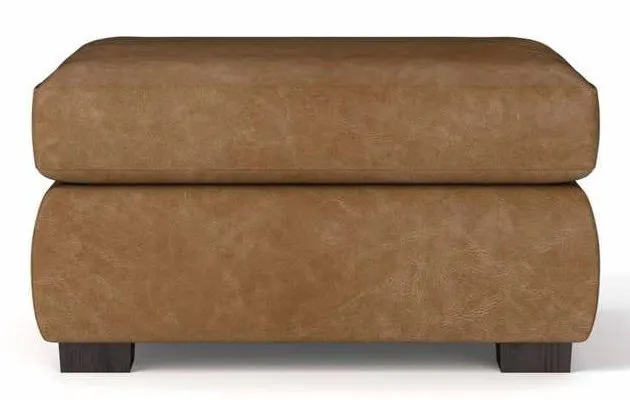 Bassett 3133-01L Jamestown Leather Ottoman