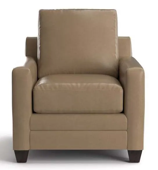Bassett 3885-12L  Carolina Leather Thin Track Arm Chair