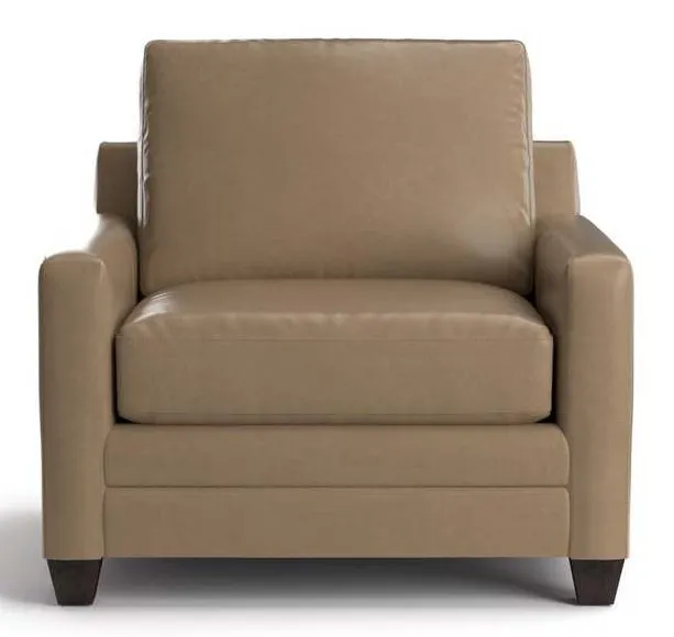 Bassett 3885-18L  Carolina Leather Thin Track Arm Chair and a Half