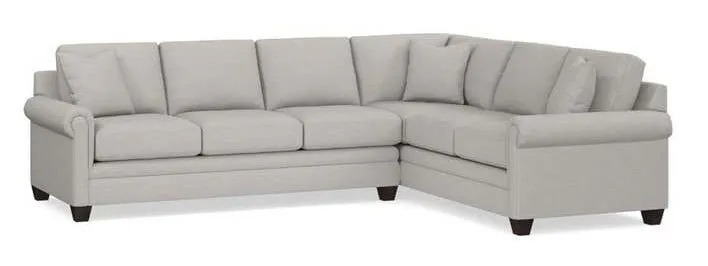 Bassett 3887-LLSECTR  Carolina Panel Arm L Shaped Sectional