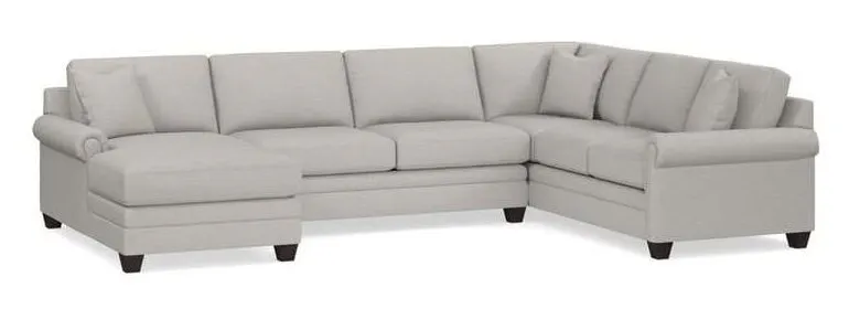 Bassett 3887-USECTR  Carolina Panel Arm U Shaped Sectional