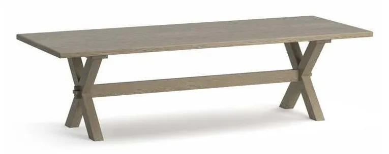 Bassett 4121-0842X Crossbuck Oak Dining Table