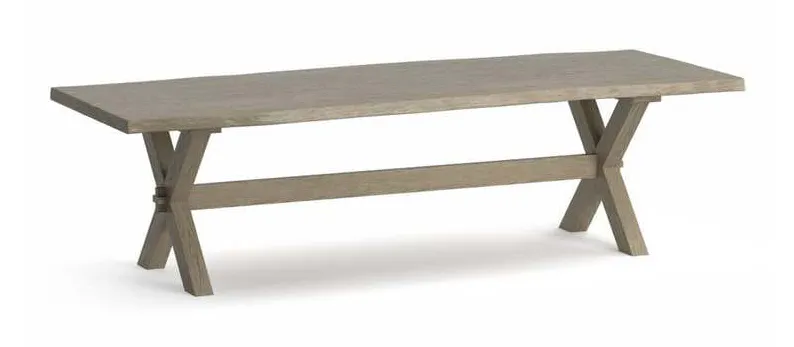 Bassett 4121-0842XLE Crossbuck Oak Live Edge Dining Table Bassett 4121-0842XLE Crossbuck Oak Live Edge Dining Table